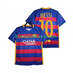 Maglia FC Barcelona Lionel Messi 10 2015-2016 Retro Divisa Home Manica Corta ,Uomo