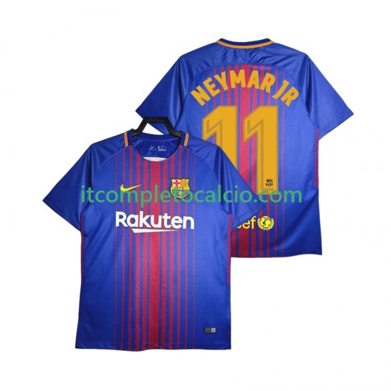 Maglia FC Barcelona Neymar JR 11 2017-2018 Retro Divisa Home Manica Corta ,Uomo