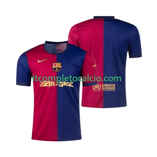 Maglia FC Barcelona TRAVIS SCOTT Divisa Home 2024-2025 Manica Corta ,Uomo