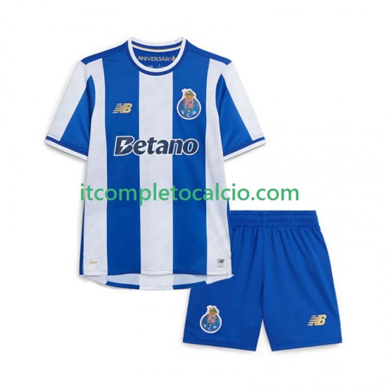 Maglia FC Porto Divisa Home 2025-2026 Manica Corta ,Bambino