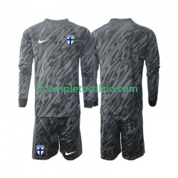Maglia Finlandia Portiere Divisa Home 2024 Manica Lunga ,Bambino