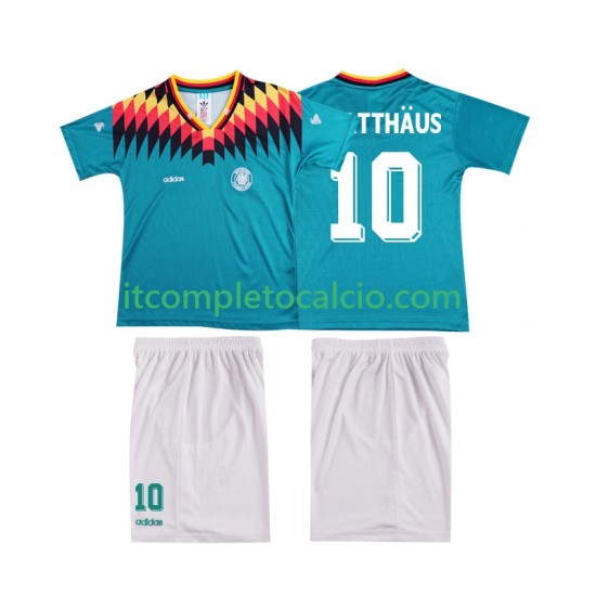 Maglia Germania MATTHAUS 10 Retro Divisa Away 1994 Manica Corta ,Bambino