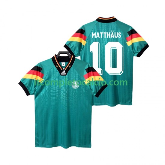 Maglia Germania MATTHAUS 10 1992 Retro Divisa Away Manica Corta ,Uomo