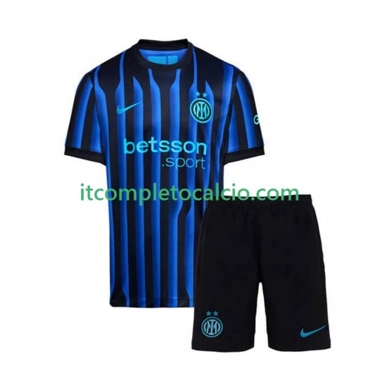 Maglia Inter Milan Divisa Home 2025-2026 Manica Corta ,Bambino