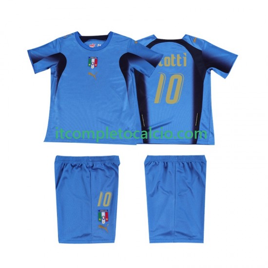 Maglia Italia TOTTI 10 Retro Divisa Home 2006 Manica Corta ,Bambino