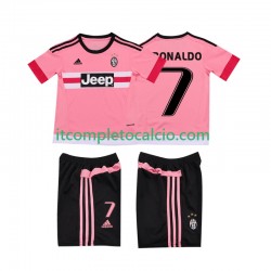 Maglia Juventus Cristiano RONALDO 7 2015 2016 Retro Divisa Away Manica Corta ,Bambino