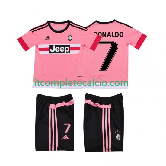 Maglia Juventus Cristiano RONALDO 7 2015 2016 Retro Divisa Away Manica Corta ,Bambino