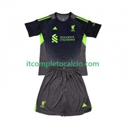 Maglia Liverpool Portiere Divisa Home 2025-2026 Manica Corta ,Bambino