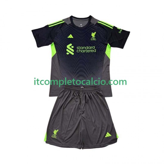 Maglia Liverpool Portiere Divisa Home 2025-2026 Manica Corta ,Bambino