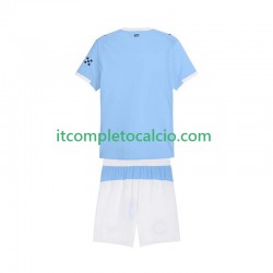 Maglia Manchester City Divisa Home 2025-2026 Manica Corta ,Bambino