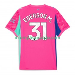 Maglia Manchester City Ederson Moraes 31 Portiere Divisa Away 2025-2026 Manica Corta ,Uomo