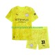 Maglia Manchester City Ederson Moraes 31 Portiere Terza Divisa 2025-2026 Manica Corta ,Bambino