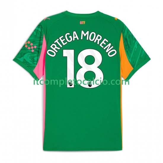 Maglia Manchester City ORTEGA MORENO 18 Portiere Divisa Home 2025-2026 Manica Corta ,Uomo