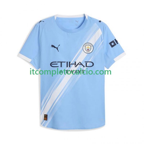 Maglia Manchester City Divisa Home 2025-2026 Manica Corta ,Uomo