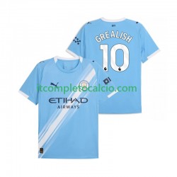 Maglia Manchester City Jack Grealish 10 Divisa Home 2025-2026 Manica Corta ,Uomo