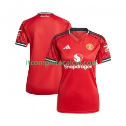 Maglia Manchester United Divisa Home 2025-2026 Manica Corta ,Donna