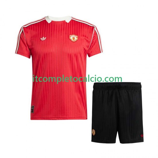 Maglia Manchester United d Icon Divisa Home 2025-2026 Manica Corta ,Bambino