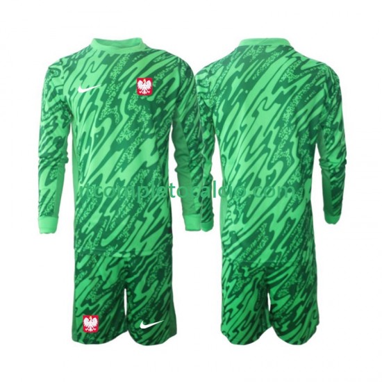 Maglia Polonia Portiere Terza Divisa 2024 Manica Lunga ,Bambino