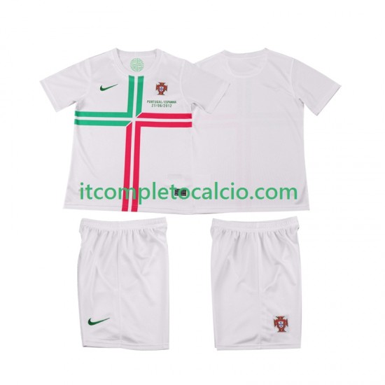 Maglia Portogallo 2012 Retro Divisa Away Manica Corta ,Bambino