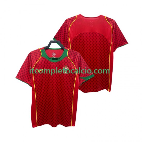Maglia Portogallo Retro Divisa Home 2004 Manica Corta ,Uomo
