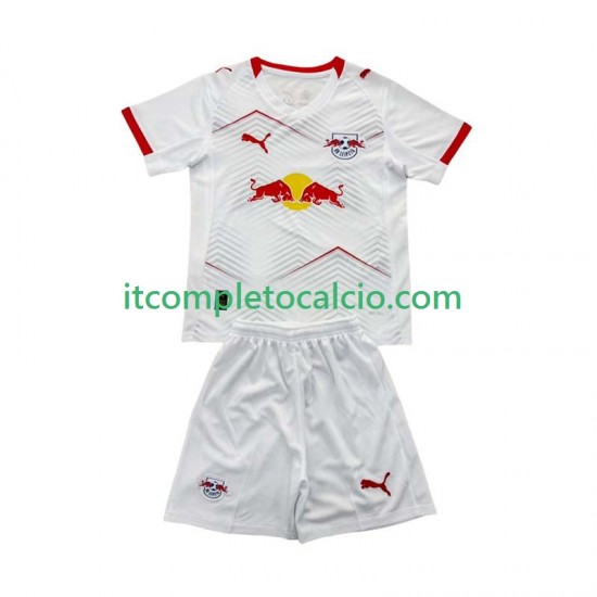 Maglia RB Leipzig Divisa Home 2025-2026 Manica Corta ,Bambino