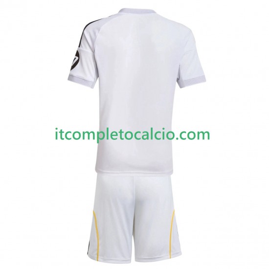 Maglia Real Madrid Divisa Home 2025-2026 Manica Corta ,Bambino
