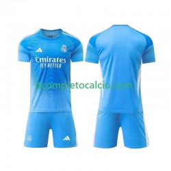 Maglia Real Madrid Portiere Divisa Home 2025-2026 Manica Corta ,Bambino