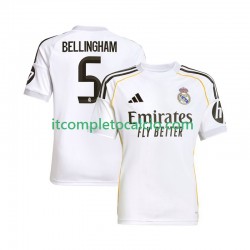 Maglia Real Madrid Jude Bellingham 5 Divisa Home 2025-2026 Manica Corta ,Uomo