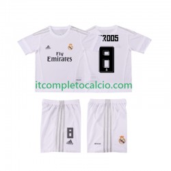 Maglia Real Madrid KROOS 8 2015 2016 Retro Divisa Home Manica Corta ,Bambino