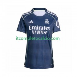 Maglia Real Madrid Divisa Away 2025-2026 Manica Corta ,Donna