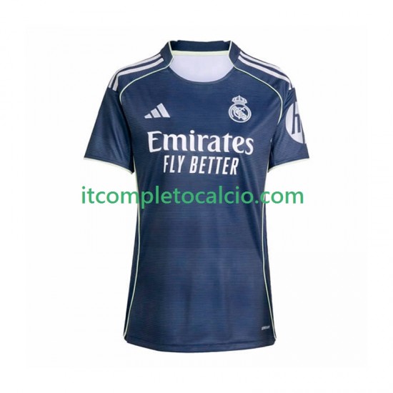Maglia Real Madrid Divisa Away 2025-2026 Manica Corta ,Donna