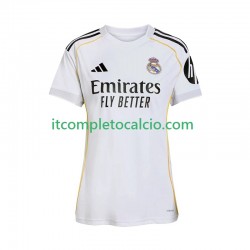 Maglia Real Madrid Divisa Home 2025-2026 Manica Corta ,Donna