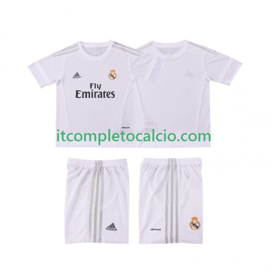 Maglia Real Madrid 2015 2016 Retro Divisa Home Manica Corta ,Bambino