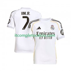Maglia Real Madrid Vinicius Junior 7 Divisa Home 2025-2026 Manica Corta ,Uomo