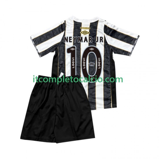 Maglia Santos FC Neymar JR 10 Divisa Away 2025-2026 Manica Corta ,Bambino