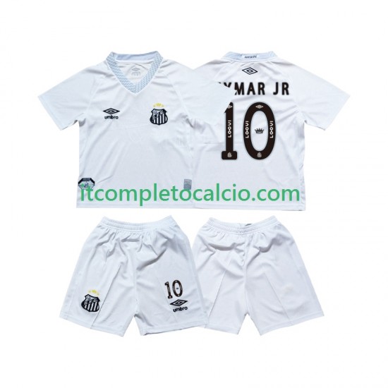 Maglia Santos FC Neymar JR 10 Divisa Home 2025-2026 Manica Corta ,Bambino