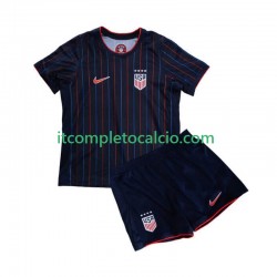 Maglia Stati Uniti Divisa Away 2025 Manica Corta ,Bambino