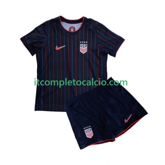 Maglia Stati Uniti Divisa Away 2025 Manica Corta ,Bambino