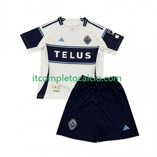 Maglia Vancouver Whitecaps Divisa Away 2025 Manica Corta ,Bambino