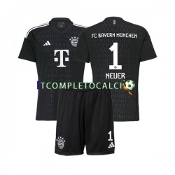 Maglia FC Bayern München Manuel Neuer 1 Portiere Divisa Home 2023-2024 Manica Corta ,Bambino
