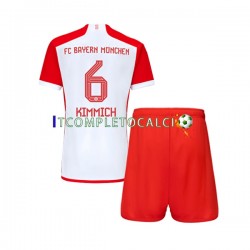 Maglia FC Bayern München Joshua Kimmich 6 Divisa Home 2023-2024 Manica Corta ,Bambino