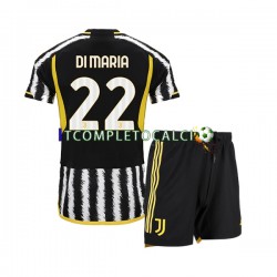 Maglia Juventus Angel Di Maria 22 Divisa Home 2023-2024 Manica Corta ,Bambino