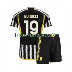 Maglia Juventus Leonardo Bonucci 19 Divisa Home 2023-2024 Manica Corta ,Bambino