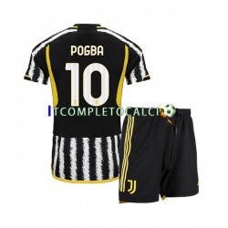 Maglia Juventus Paul Pogba 10 Divisa Home 2023-2024 Manica Corta ,Bambino