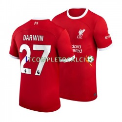 Maglia Liverpool Darwin Nunez 27 Divisa Home 2023-2024 Manica Corta ,Uomo