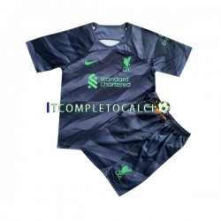 Maglia Liverpool Portiere Divisa Away 2023-2024 Manica Corta ,Bambino