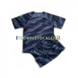 Maglia Liverpool Portiere Divisa Away 2023-2024 Manica Corta ,Bambino