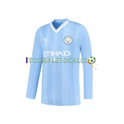 Maglia Manchester City Divisa Home 2023-2024 Manica Lunga ,Uomo
