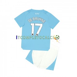 Maglia Manchester City Kevin De Bruyne 17 Divisa Home 2023-2024 Manica Corta ,Bambino