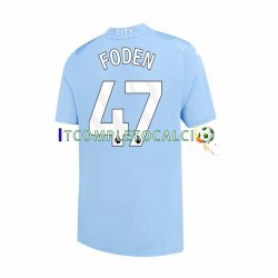Maglia Manchester City Phil Foden 47 Divisa Home 2023-2024 Manica Corta ,Uomo